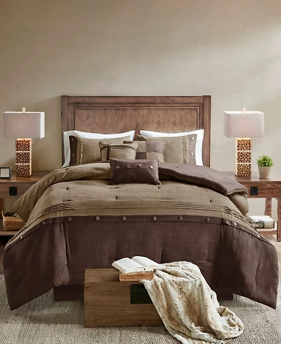 Madison Park Boone Microsuede 7-Pc. Comforter Set, Queen