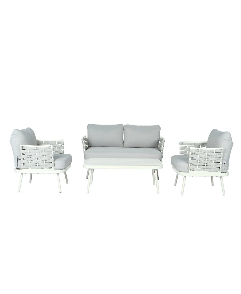 Streamdale Furniture Streamdale Mariano Steel 4-Pieces Conversation Set
