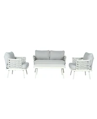 Streamdale Furniture Streamdale Mariano Steel 4-Pieces Conversation Set