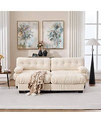 Clihome U Shaped Sectional Couches for Living Room,Modular Sofa Cloud Couch with Ottoman