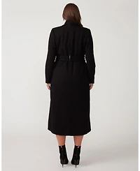Estelle Charmed Robe Black Long Below Knee Coat