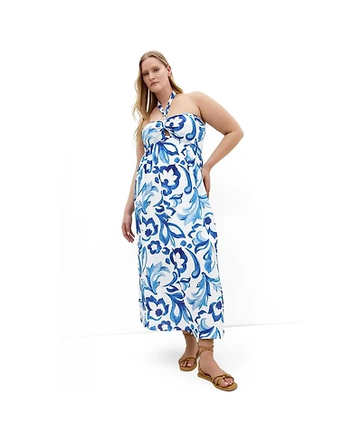 City Chic Women's Peta Serene Print Maxi Dress