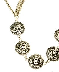 Vince Camuto Concho Chain Swag Belt