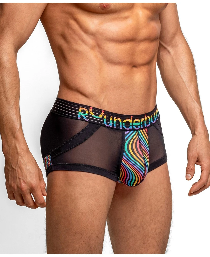 Rounderbum Men's Waveform Pride Anatomic Mini Trunk