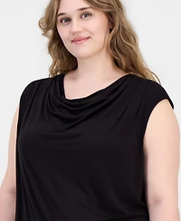 Anne Klein Plus Cowl-Neck Sleeveless Top