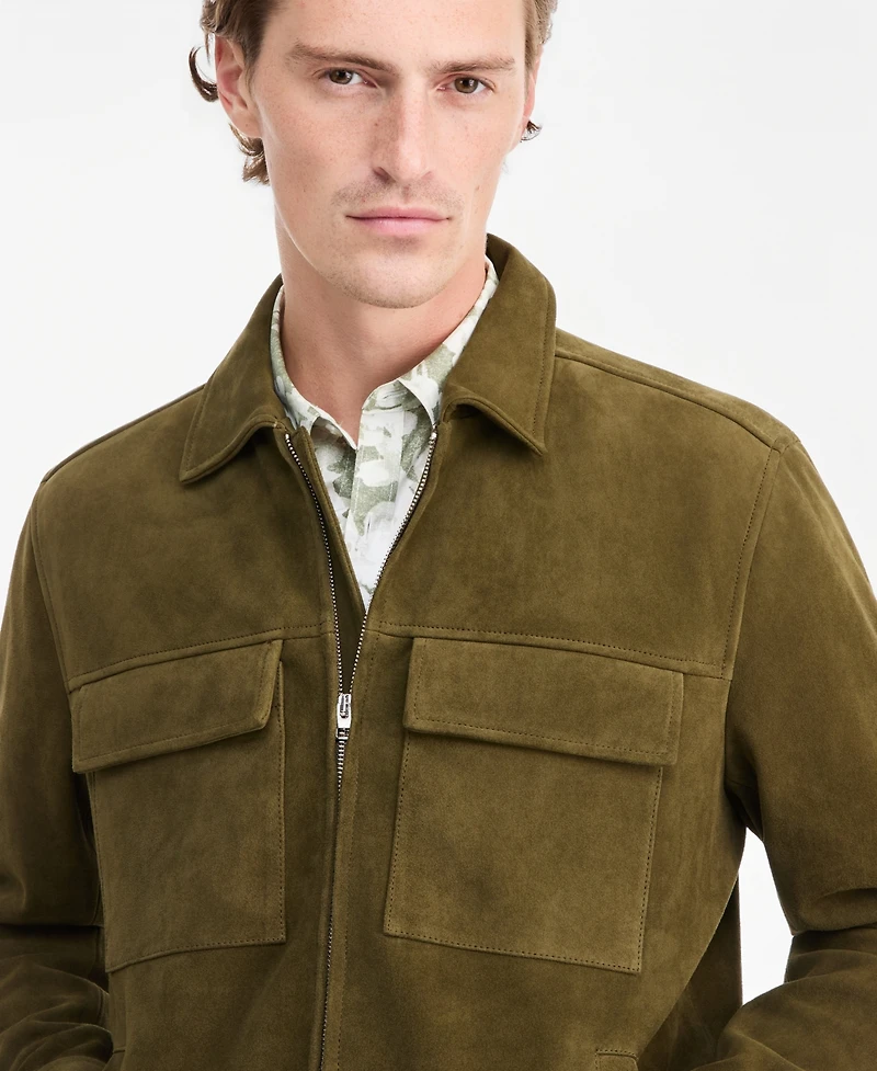 Alfani Men's Two Pocket Suede Jacket, Macy's Exclusive