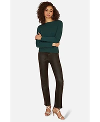 Yumi Women's Sparkle Long Sleeve Boatneck Knit Jumper