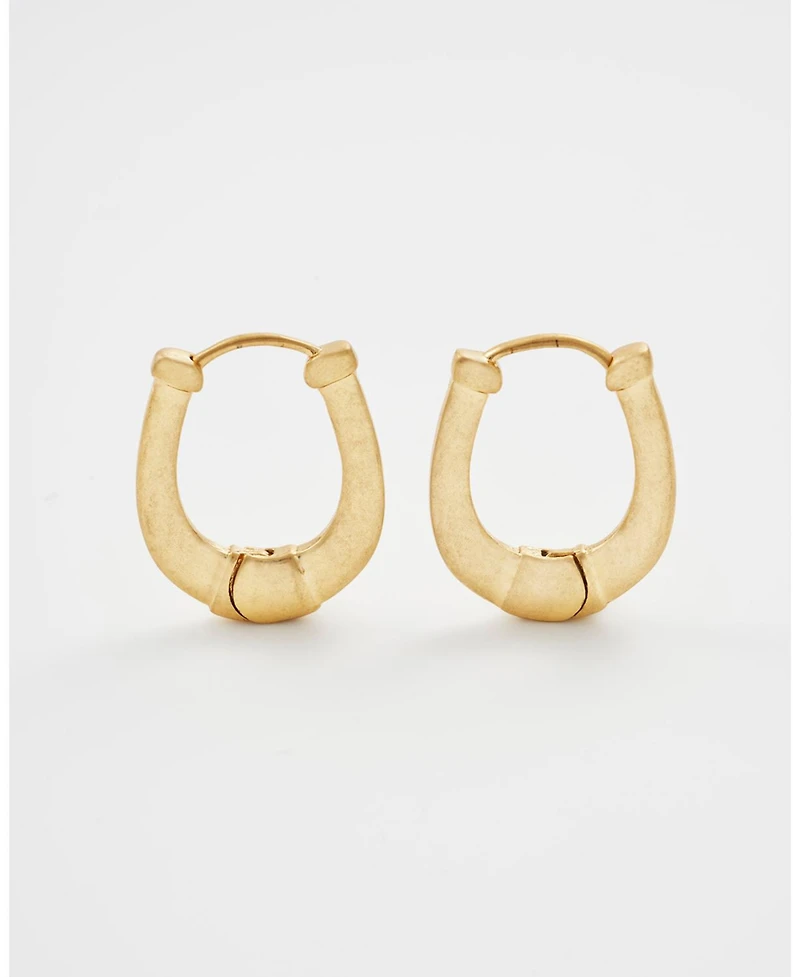 Fable England Gold Lucky in Love Hoop Earrings