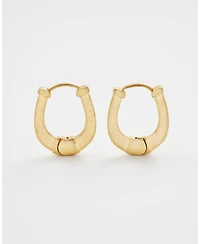 Fable England Gold Lucky in Love Hoop Earrings