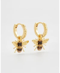 Fable England Honey Bee Huggie Earrings
