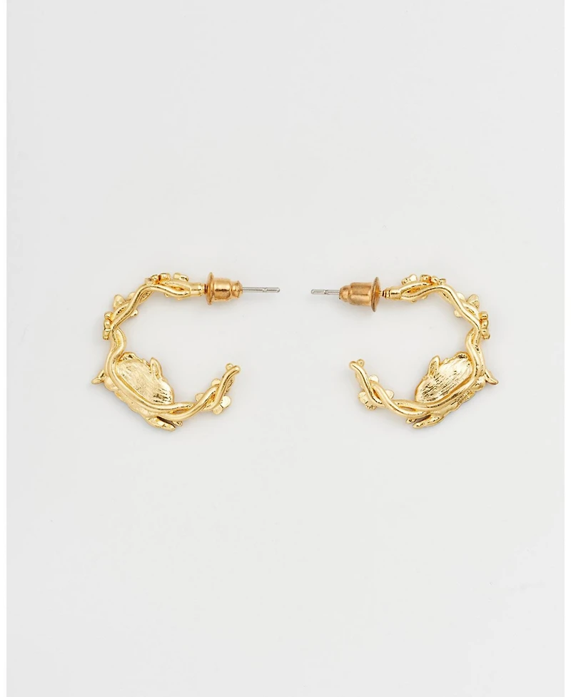Fable England Peter Rabbit Jumping Clover Hoop Earrings