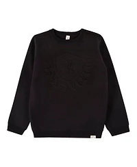 MeMoi Boys (4-12) Knit Pullover Crewneck Sweater with Embossed 3D Crest