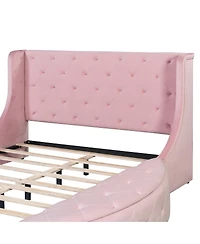 Streamdale Furniture Storage Bed with Wingback Headboard