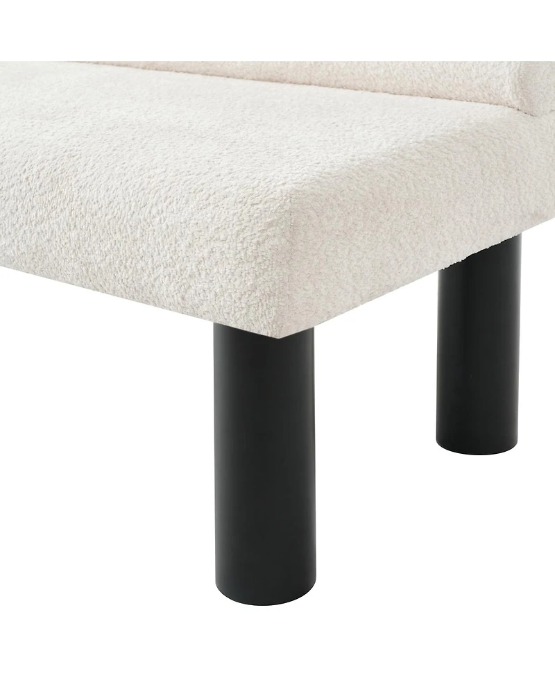 Streamdale Furniture Upholstered Dining/Entryway Bench Width Rubber Wood Legs