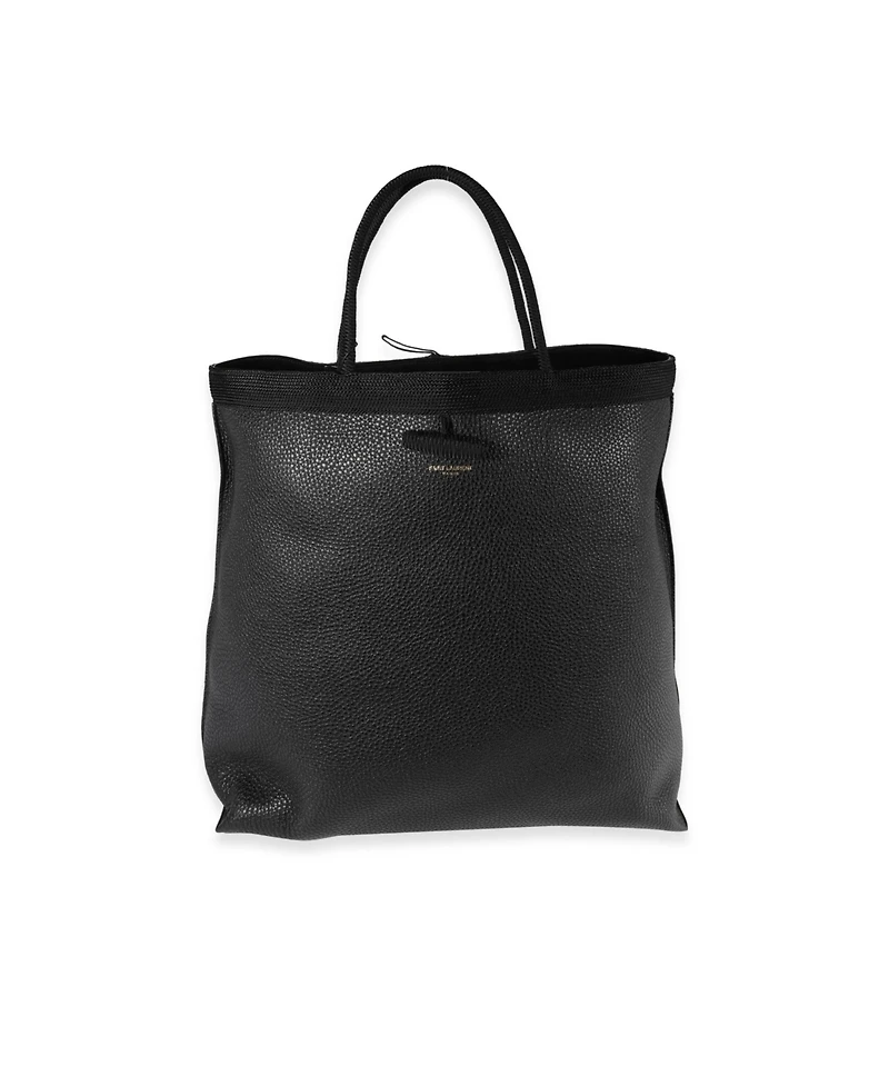 Pre-Owned Saint Laurent Black Grained Leather Passamaneria Patti Tote