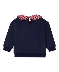 MeMoi Toddler Boys Gingham Ruffled Collar Sweatshirt