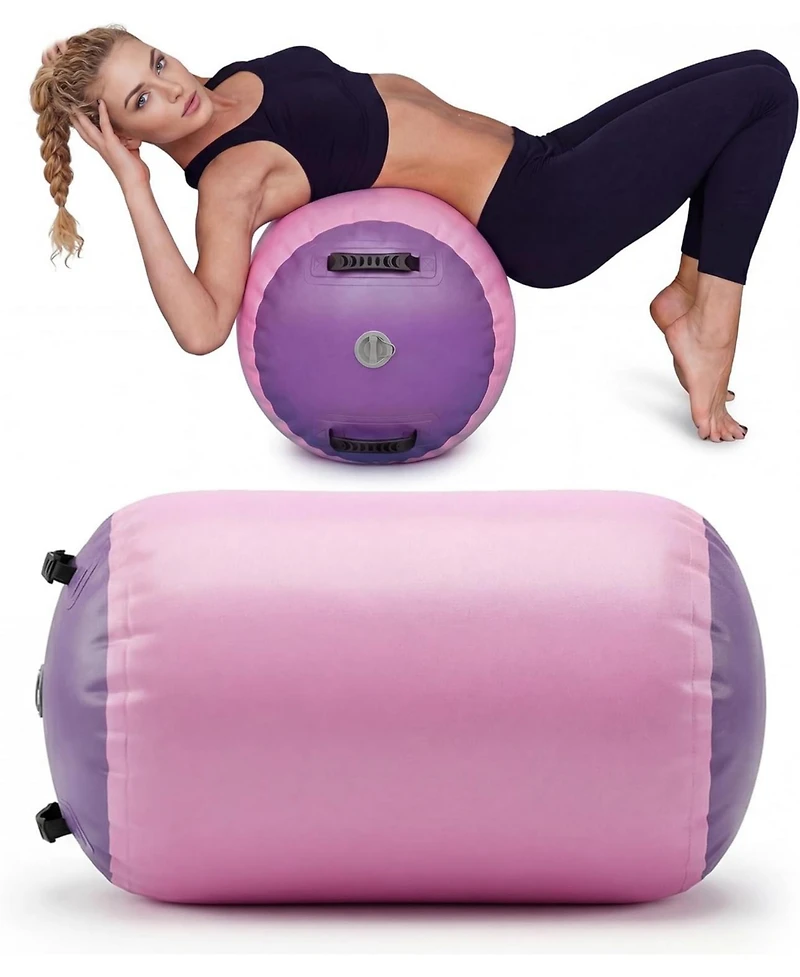 Xo Inflatable Gymnastics Air Roller, Durable Waterproof Tumbling Barrel for Backbend Training Yoga Martial Arts