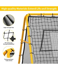 Xo Adjustable Soccer Rebounder Net 6x4 Ft, Double-Sided Trainer with Steel Frame, Easy Setup Soccer Practice Net