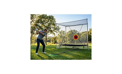 Xo 10x8FT Golf Hitting Net with 11FT Ball Return, Heavy Duty Practice Net for Backyard Golf Driving, Swing Training Indoor Outdoor