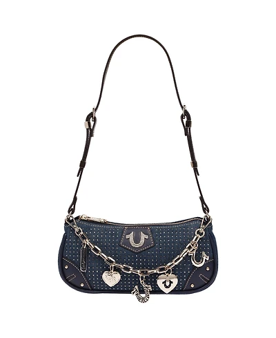 True Religion Women's Sparkle Denim Shoulder Bag