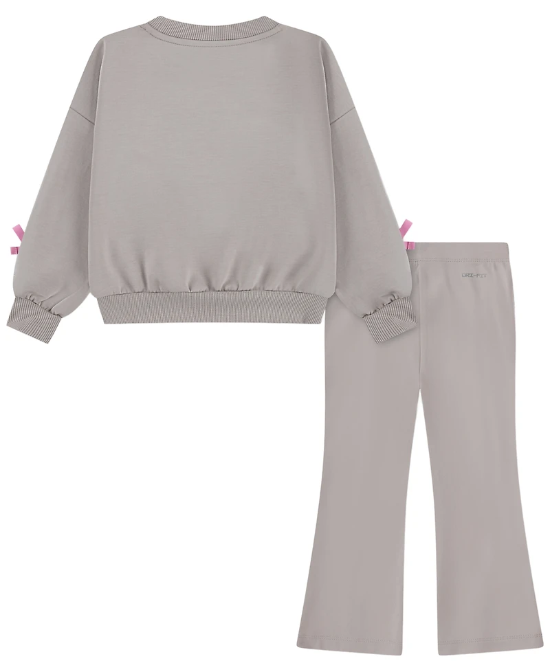 Nike Toddler Girls' 2T-4T Juxta-Girl Bow Stripe Top and Leggings, 2-Piece Set