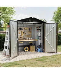 gaomon 6x4Feet Storage Shed Metal Tool Garden Shed for Garden, Backyard