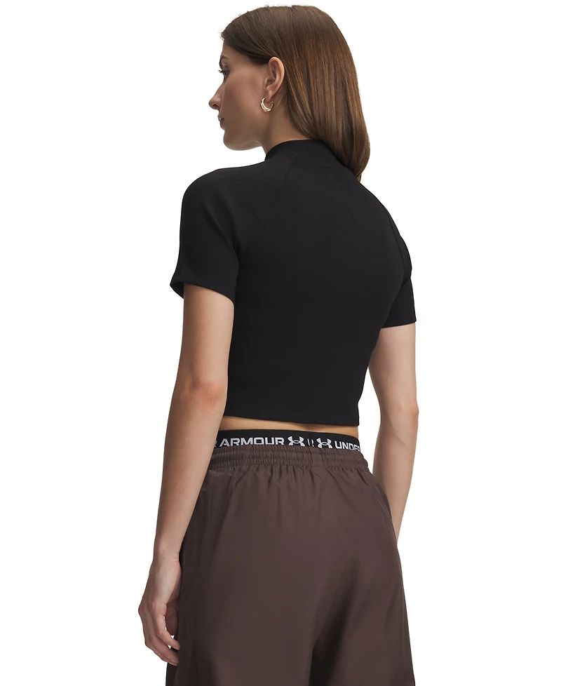 Under Armour Women's Rival Rib Mock Neck T-Shirt