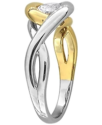 Macy's Lab-Grown Moissanite (1 ct. t.w.) Ring Sterling Silver