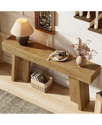Slim Console Table for Behind Couch and Farmhouse Entryway Decor