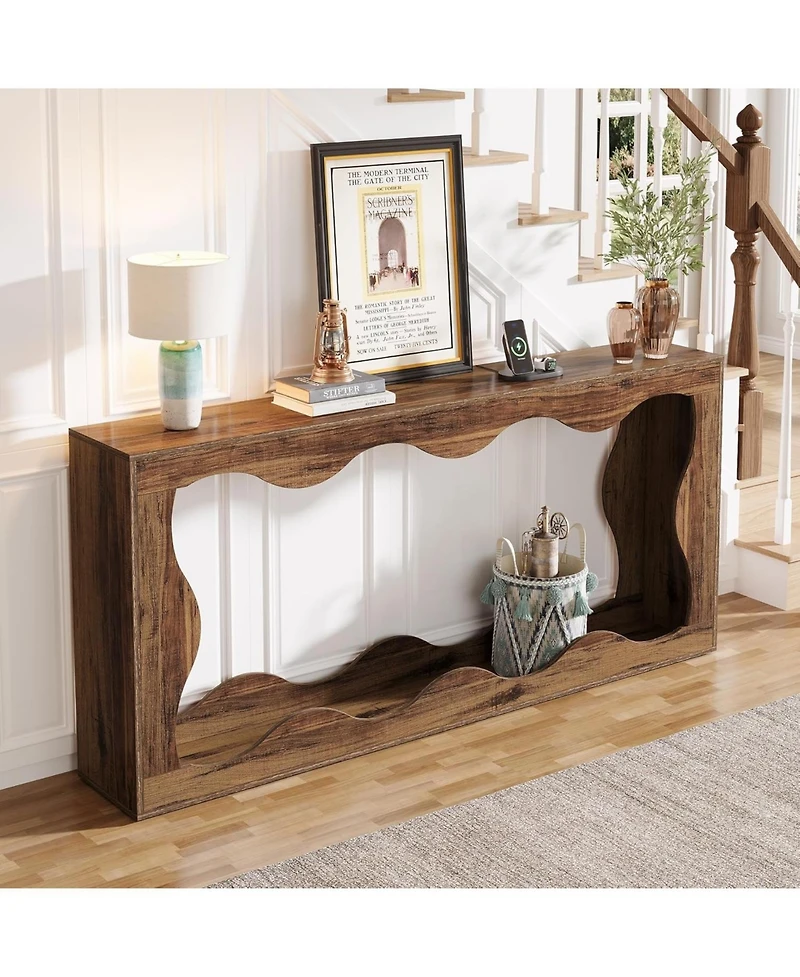 Slickblue63 Inch Farmhouse Console Table for Entryway and Behind Sofa