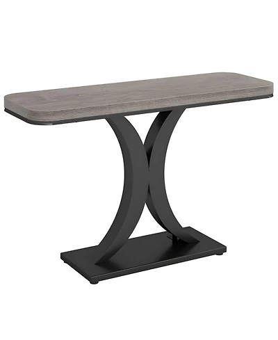 Slickblue Modern Entryway Console Table with Geometric Base for Narrow Spaces and Hallways