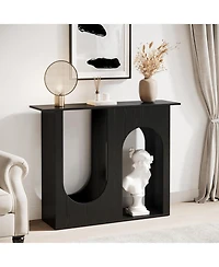 Slickblue Narrow Sofa Console Table with Arched Design for Hallway and Living Room