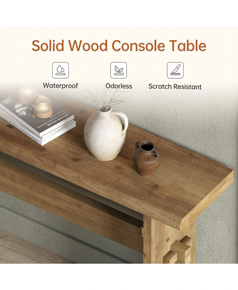 Slickblue Wood Entryway Console Table, Sofa Table for Behind Couch