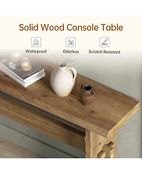 Slickblue Wood Entryway Console Table, Sofa Table for Behind Couch