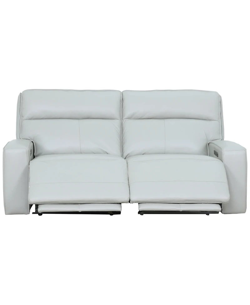 Zackary 2-Piece Leather Sofa with 2 Power Motion, Macy's Exclusive