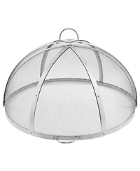 Cozito Firepit Spark Screen Lid, 36 inches Stainless Steel Ring Cover with Handles