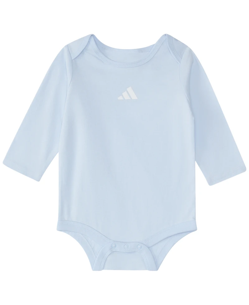 adidas Baby Boys' Logo Long-Sleeve Bodysuit and Pants Set, 2-Piece Set