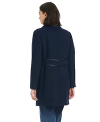 Kate Spade New York Women's Single Breasted Satin-Trimmed Coat