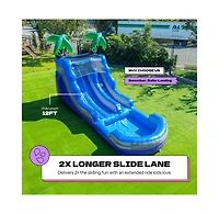 Pop Jump Tropical 23' Waterslide with Pool
