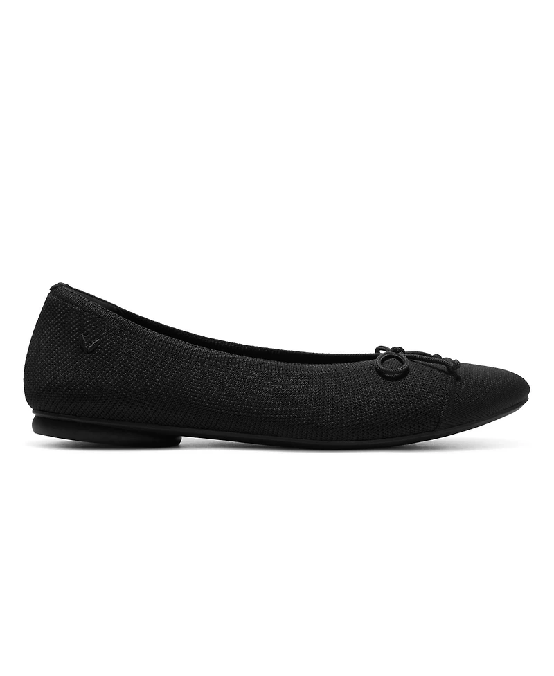 Vivaia Women's Tiana Almond-Toe Bow Flats
