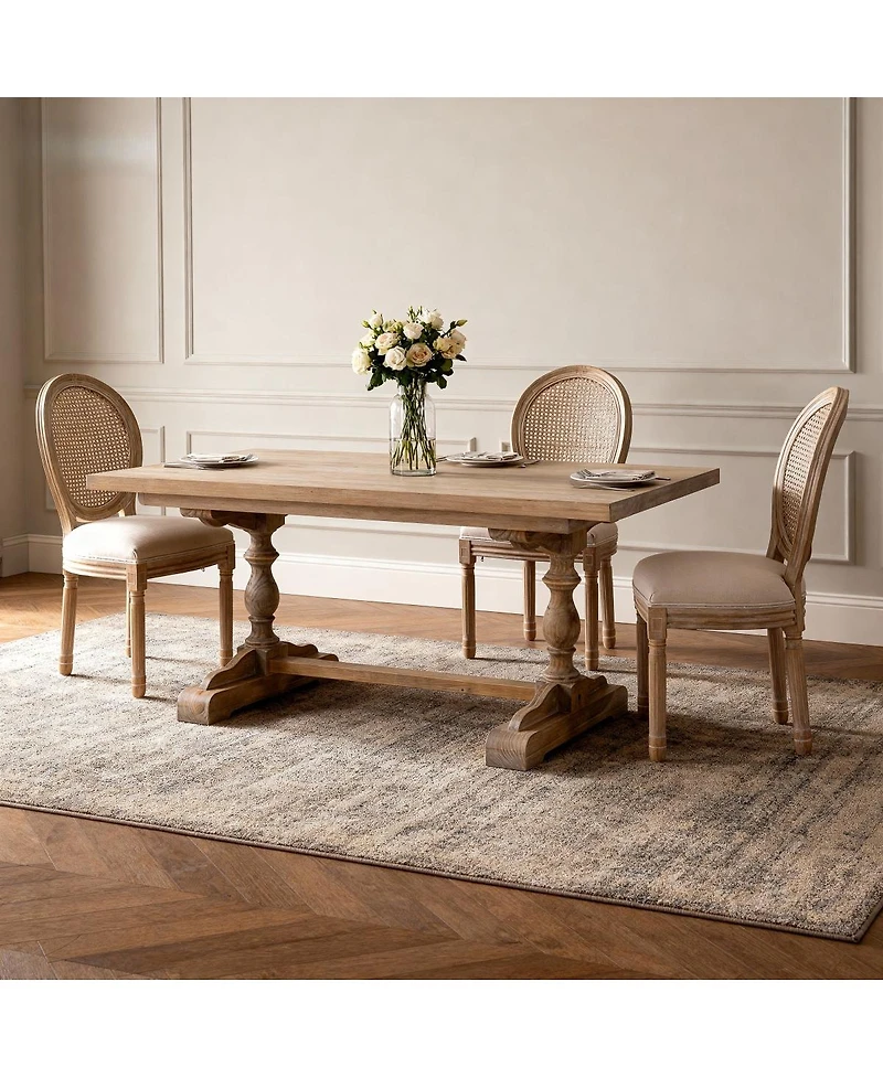 Streamdale Furniture French Country Upholstered Dining Chairs, Set of 2