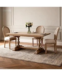 Streamdale Furniture French Country Upholstered Dining Chairs, Set of 2