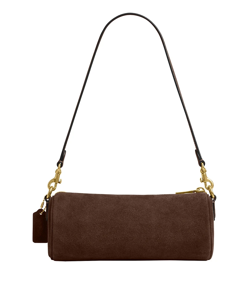 Coach Suede Small Barrel Bag