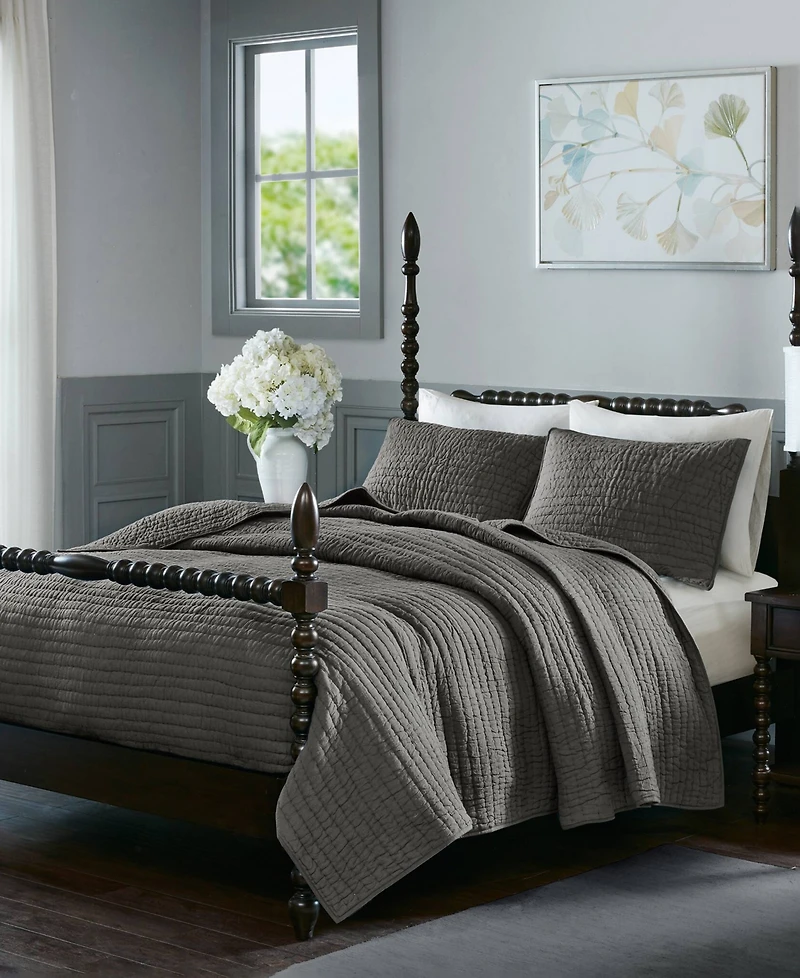 Madison Park Signature Serene Hand Quilted 3-Pc. Quilt Set, King