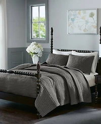 Madison Park Signature Serene Hand Quilted 3-Pc. Quilt Set, King