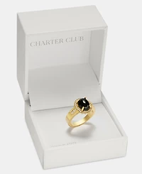 Charter Club Black Crystal and Cubic Zirconia Ring, Macy's Exclusive
