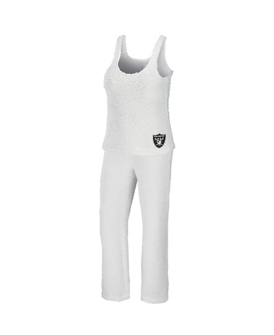 Wear by Erin Andrews Women's 2-Piece Cream Las Vegas Raiders Plus Cozy Scoop Neck Tank Top & Pants Set