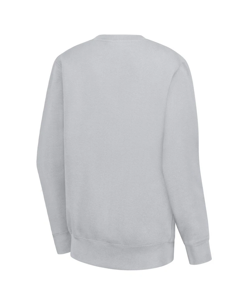 G-iii 4Her by Carl Banks Women's Heather Gray Colorado Avalanche Filigree Team Graphic Fleece Pullover Sweatshirt