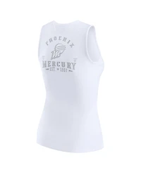 Wear by Erin Andrews Women's White Phoenix Mercury Rib-Knit Henley Tank Top