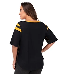 G-iii 4Her by Carl Banks Women's Black Pittsburgh Steelers Plus Size Linebacker T-Shirt